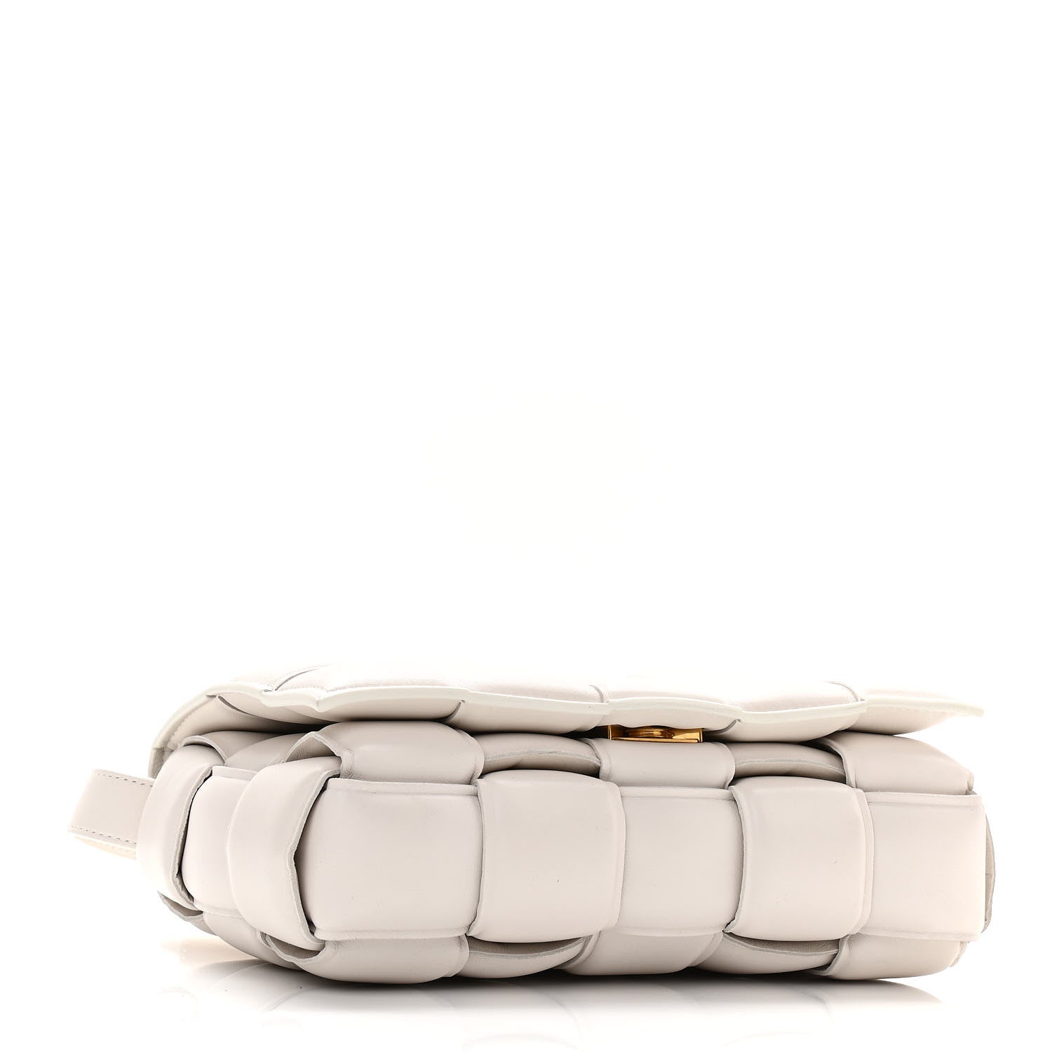 Bottega Veneta Paper Calfskin Maxi Intreccio Padded Cassette Crossbody Bag White 4 of 9