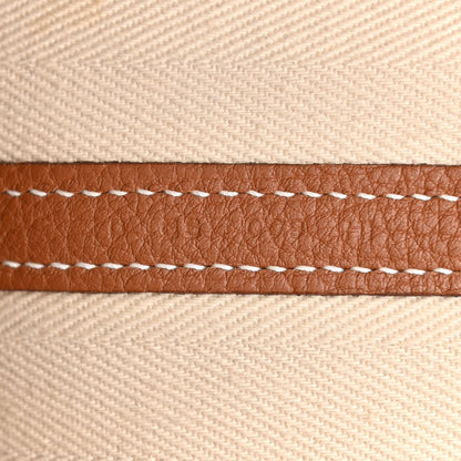Hermes Grand Chevron Weave Negonda Garden Party 36 MM Tote Craie Gold 7 of 12