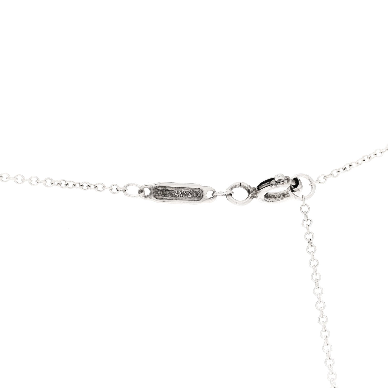 Tiffany Sterling Silver Large T Smile Pendant Necklace 4 of 5