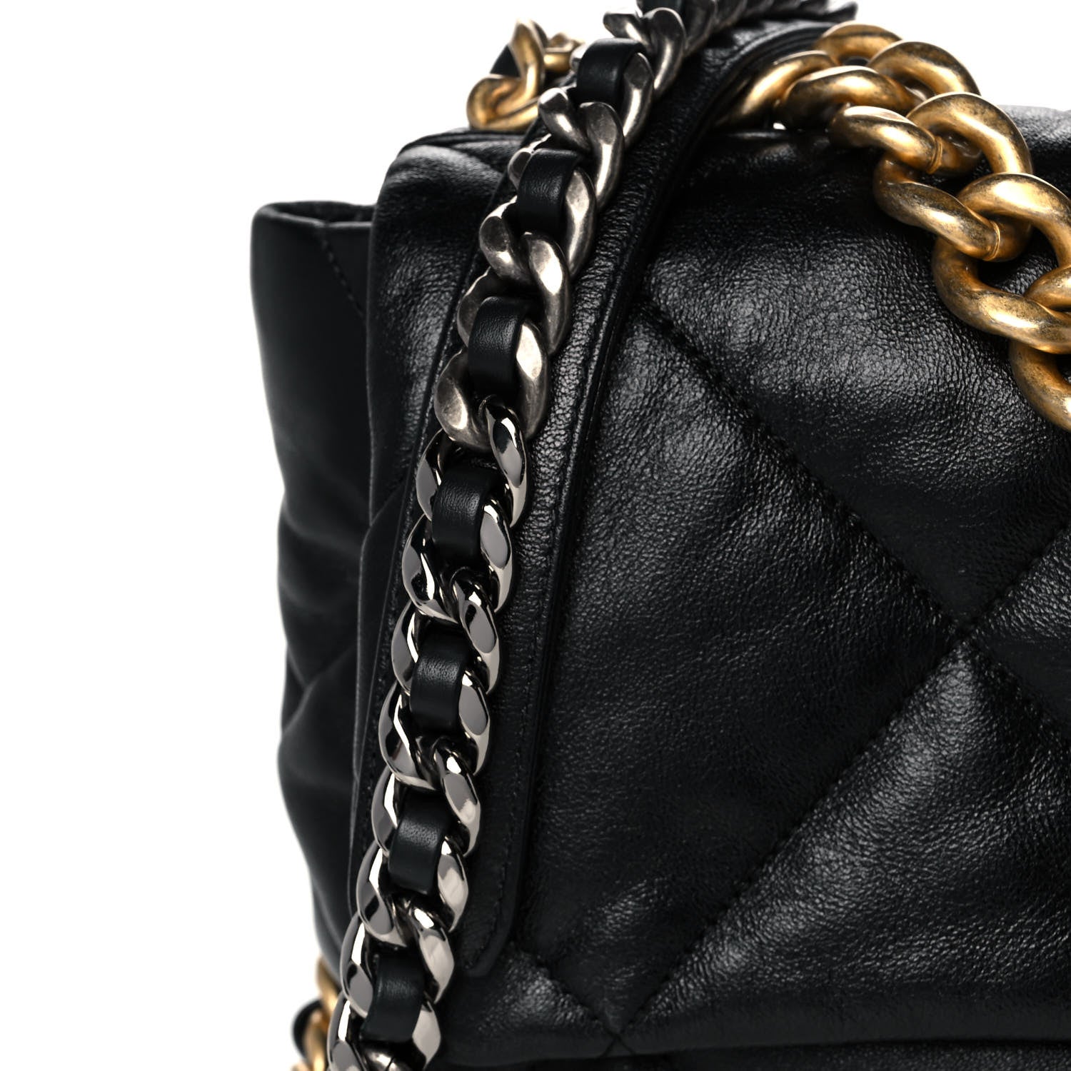 Chanel Lambskin Quilted Large Chanel 19 Flap Black 9 of 12