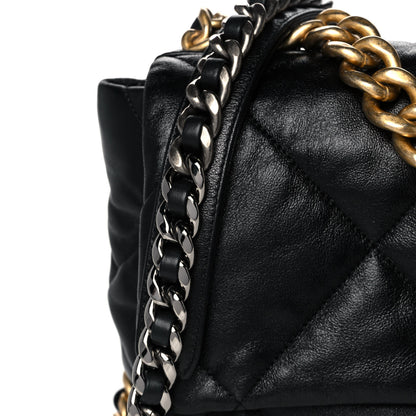 Chanel Lambskin Quilted Large Chanel 19 Flap Black 9 of 12