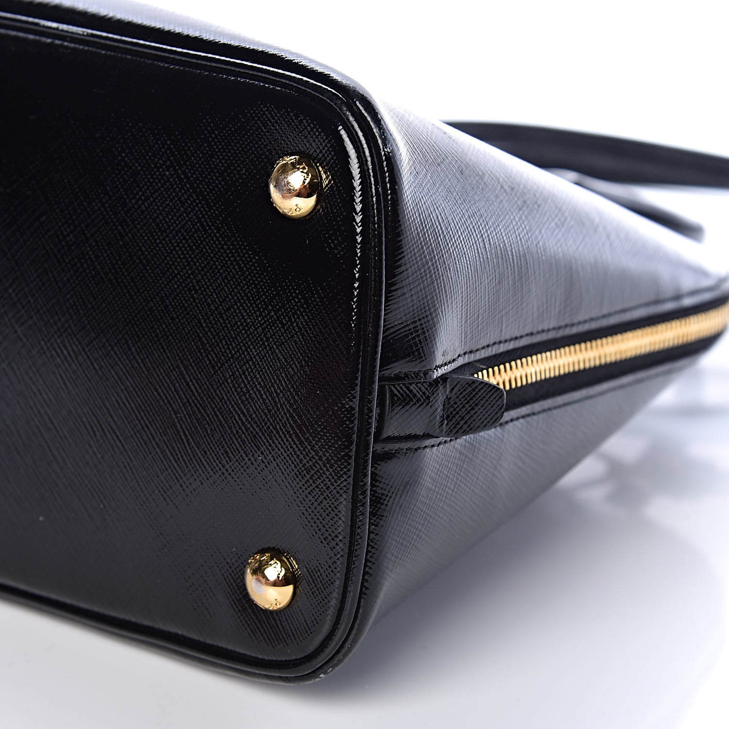 Prada Saffiano Vernice Medium Promenade Tote Black 10 of 11