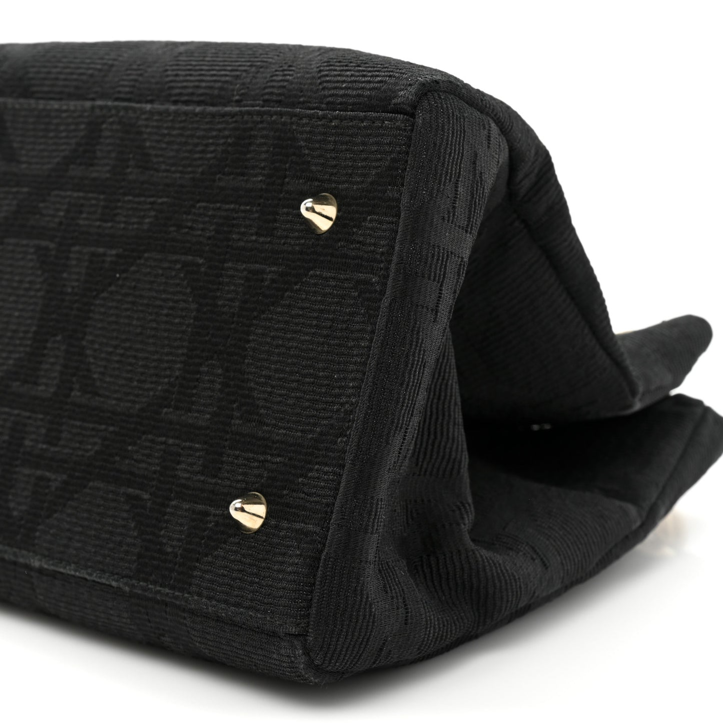 Canvas Cannage East West Tote Black