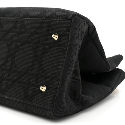 Christian Dior Canvas Cannage East West Tote Black 10 of 16