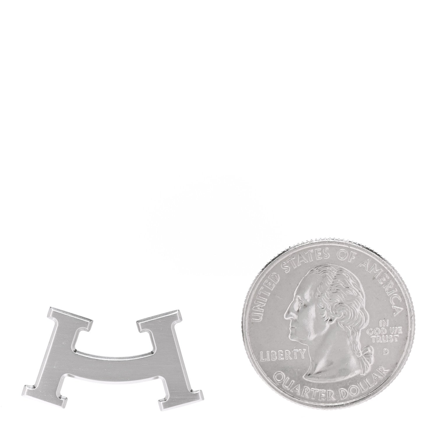 Hermes Palladium Smile H Brooch 2 of 5