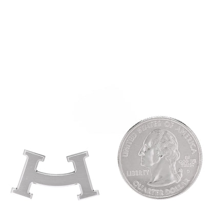 Hermes Palladium Smile H Brooch 2 of 5