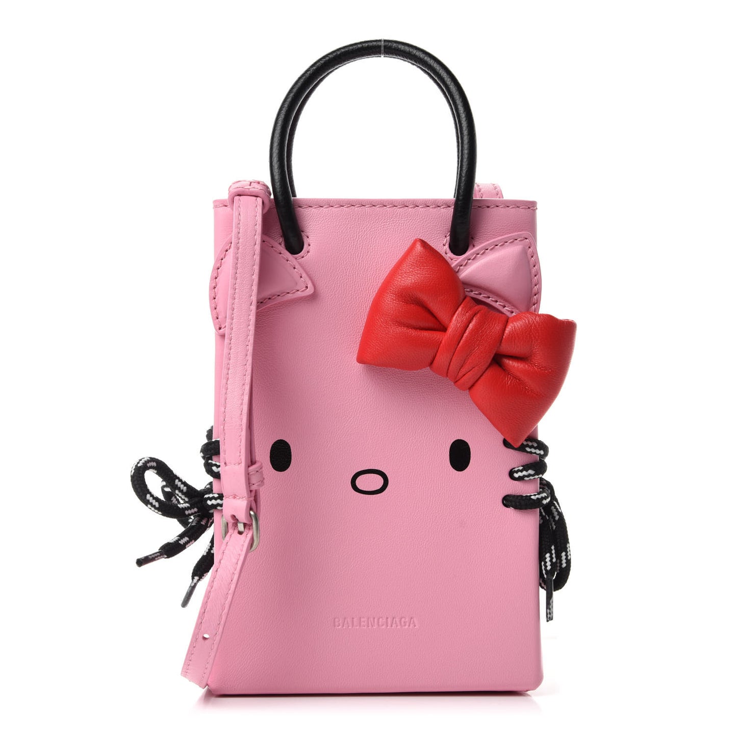 Calfskin Hello Kitty Phone Holder Bag Pink