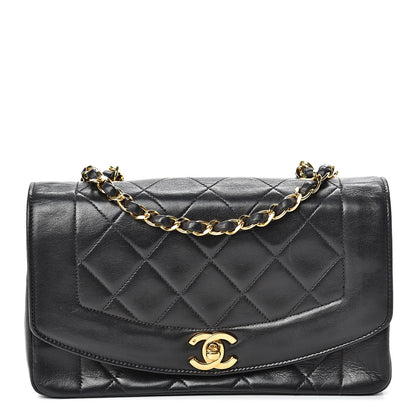 Chanel Lambskin Quilted Small Single Flap Black 1 of 16