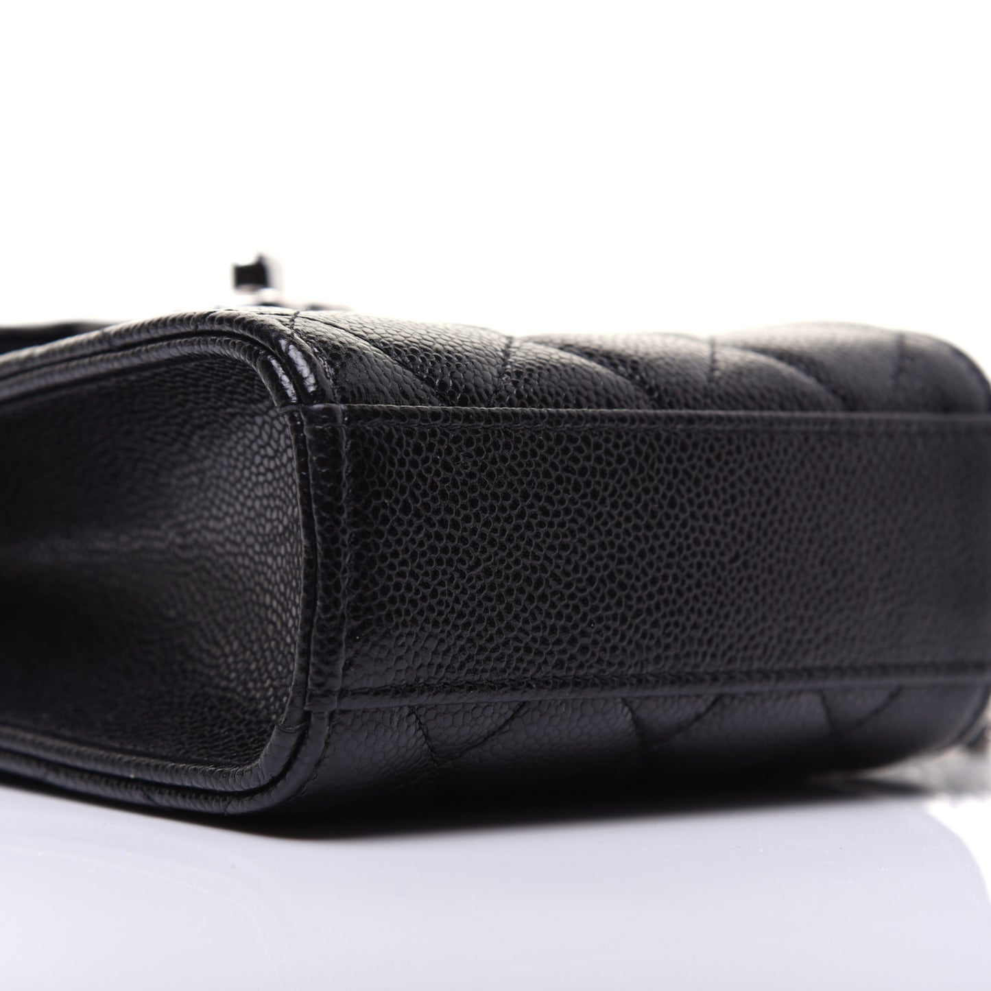 Caviar Quilted Classic Phone Holder Black