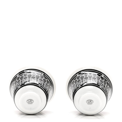 Hermes Porcelain H Deco Mini Cup Set Of 2 4 of 6
