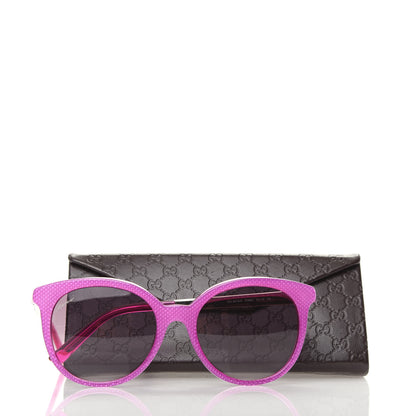 Gucci Acetate Embossed Round Sunglasses GG3674/S Fuchsia 8 of 8
