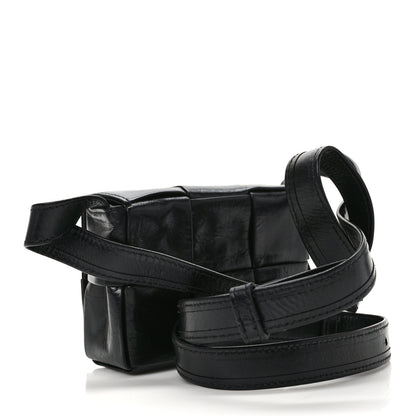 Bottega Veneta Paper Calfskin Maxi Intreccio Extra Mini Cassette Crossbody Bag Black 2 of 8