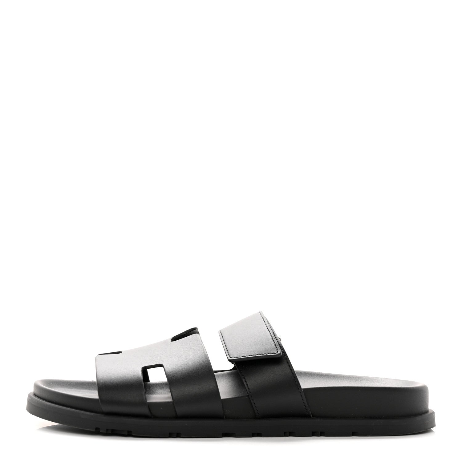 Hermes Calfskin Womens Chypre Sandals 41 Black 1 of 16