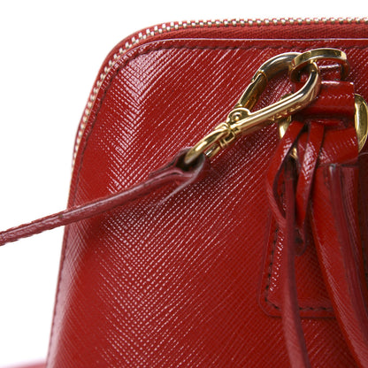 Prada Saffiano Vernice Mini Promenade Tote Rosso 15 of 20
