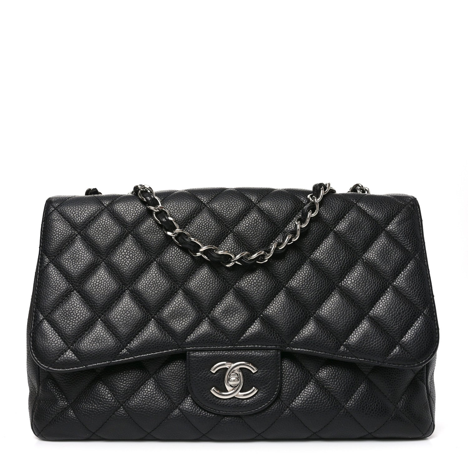 Chanel Caviar Quilted Jumbo Single Flap Black 1 of 10