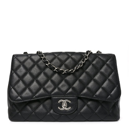 Chanel Caviar Quilted Jumbo Single Flap Black 1 of 10