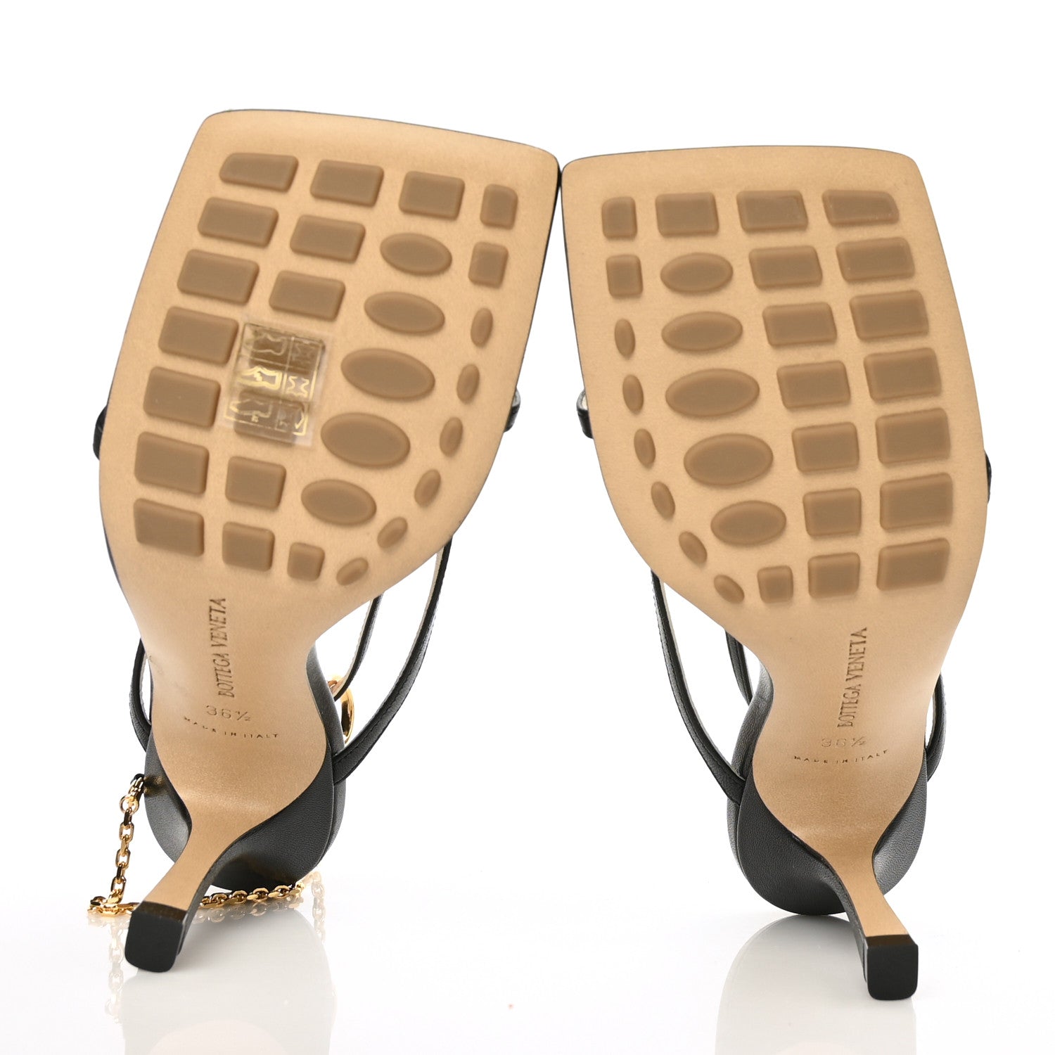 Bottega Veneta Lambskin Stretch Multi Strap 90mm Sandals 36.5 Black 5 of 7