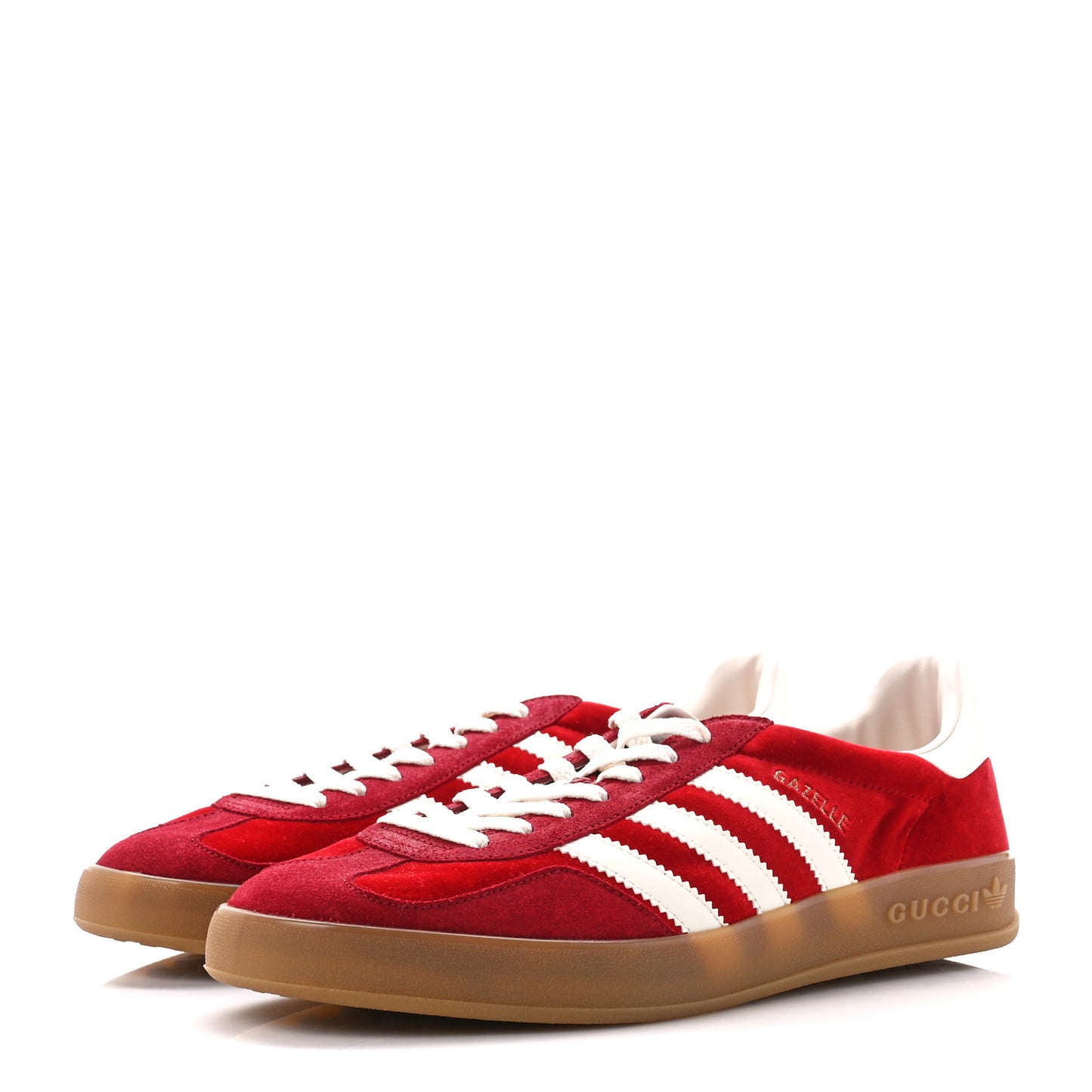 X ADIDAS Softy Velvet Suede Madeira Demetra Mens Gazelle Sneakers Vulcanic Red Off White Hibiscus Red