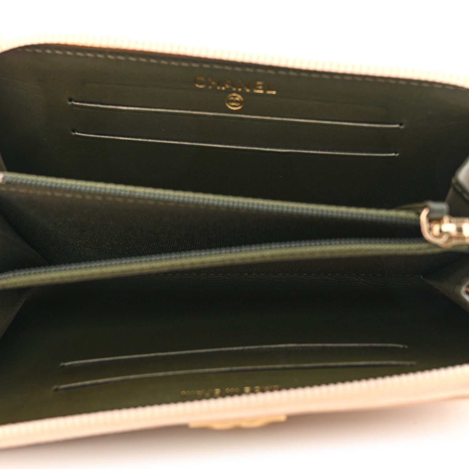 Chanel Caviar Quilted Small Boy Zip Around Wallet Beige 5 of 13