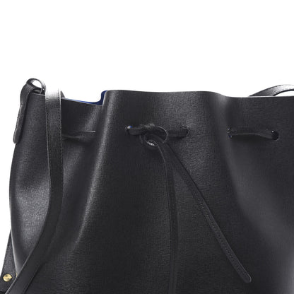 Mansur Gavriel Saffiano Bucket Bag Black Royal 8 of 16