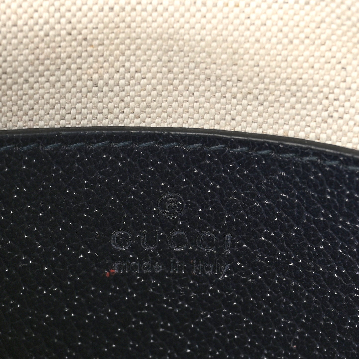 GG Supreme Monogram Textured Dollar Calfskin Web Mini Horsebit 1955 Shoulder Bag Beige Blue