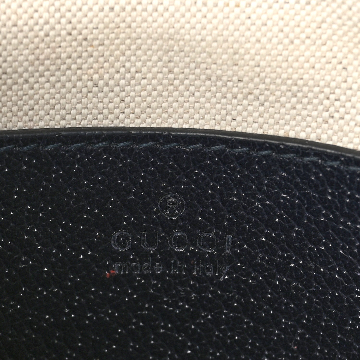Gucci GG Supreme Monogram Textured Dollar Calfskin Web Mini Horsebit 1955 Shoulder Bag Beige Blue 6 of 10