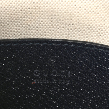 Gucci GG Supreme Monogram Textured Dollar Calfskin Web Mini Horsebit 1955 Shoulder Bag Beige Blue 6 of 10