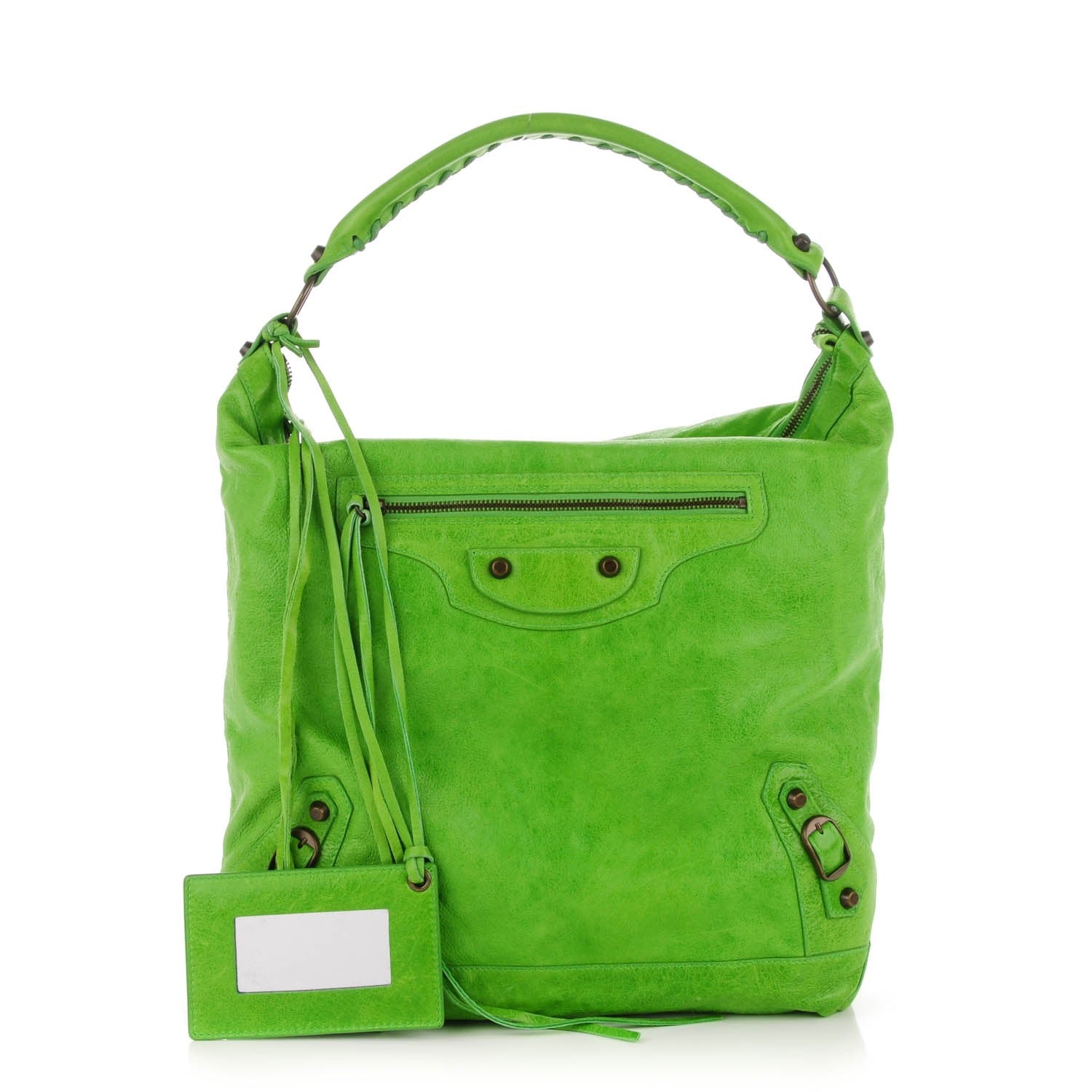 Balenciaga Chevre Classic Hardware Day Hobo Apple Green 1 of 7
