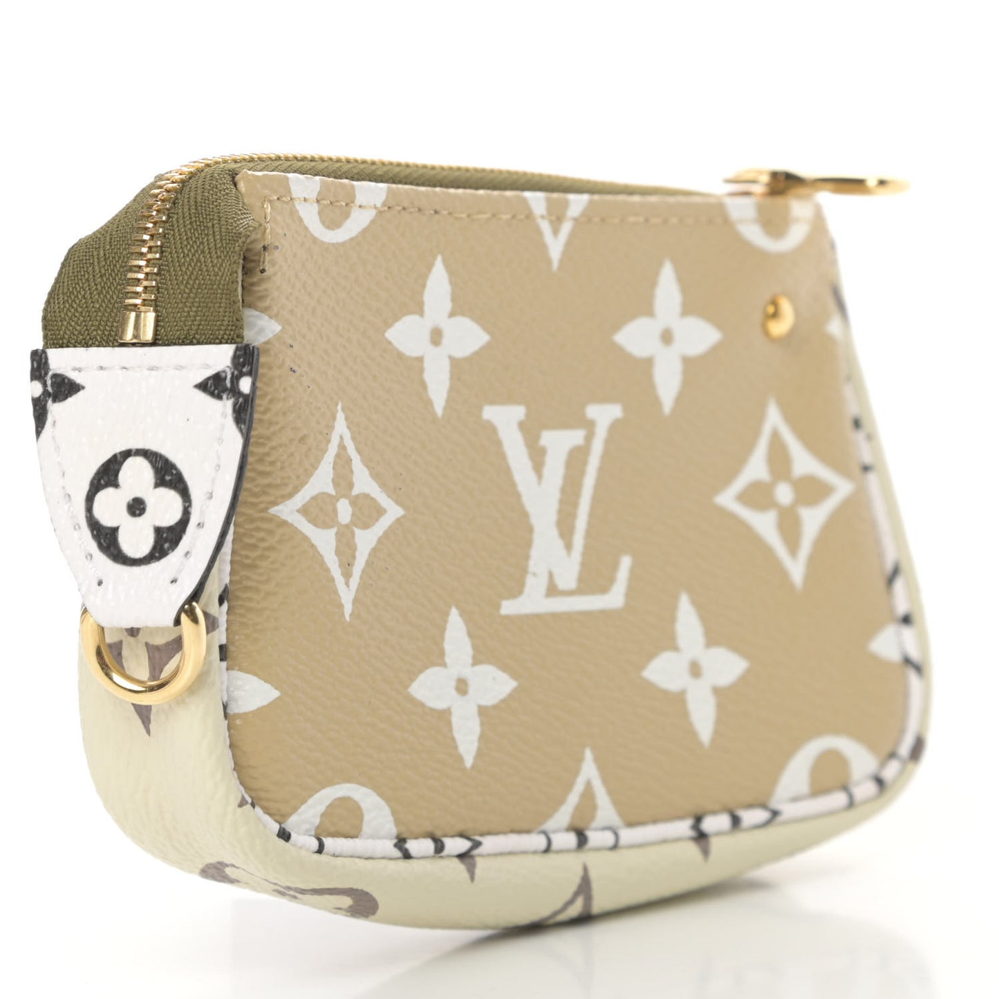 Monogram Giant Micro Pochette Accessories Kaki White