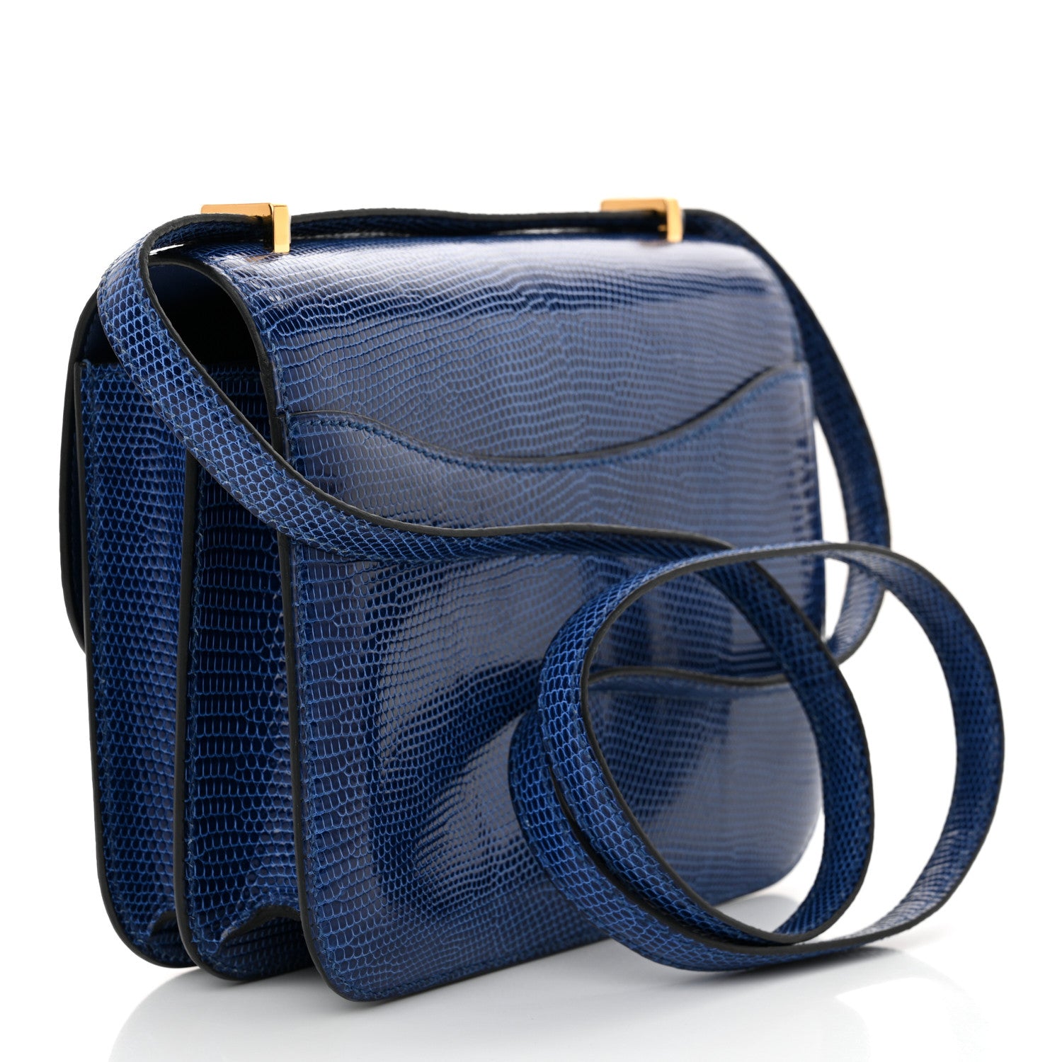 Hermes Lizard Constance 18 Bleu Saphir 3 of 13