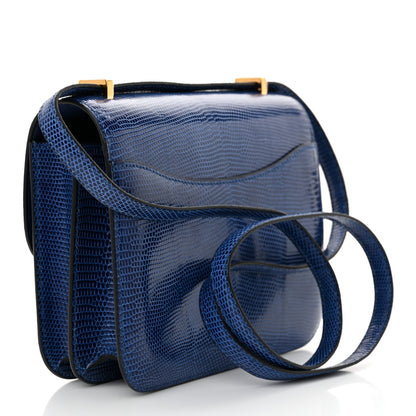Hermes Lizard Constance 18 Bleu Saphir 3 of 13