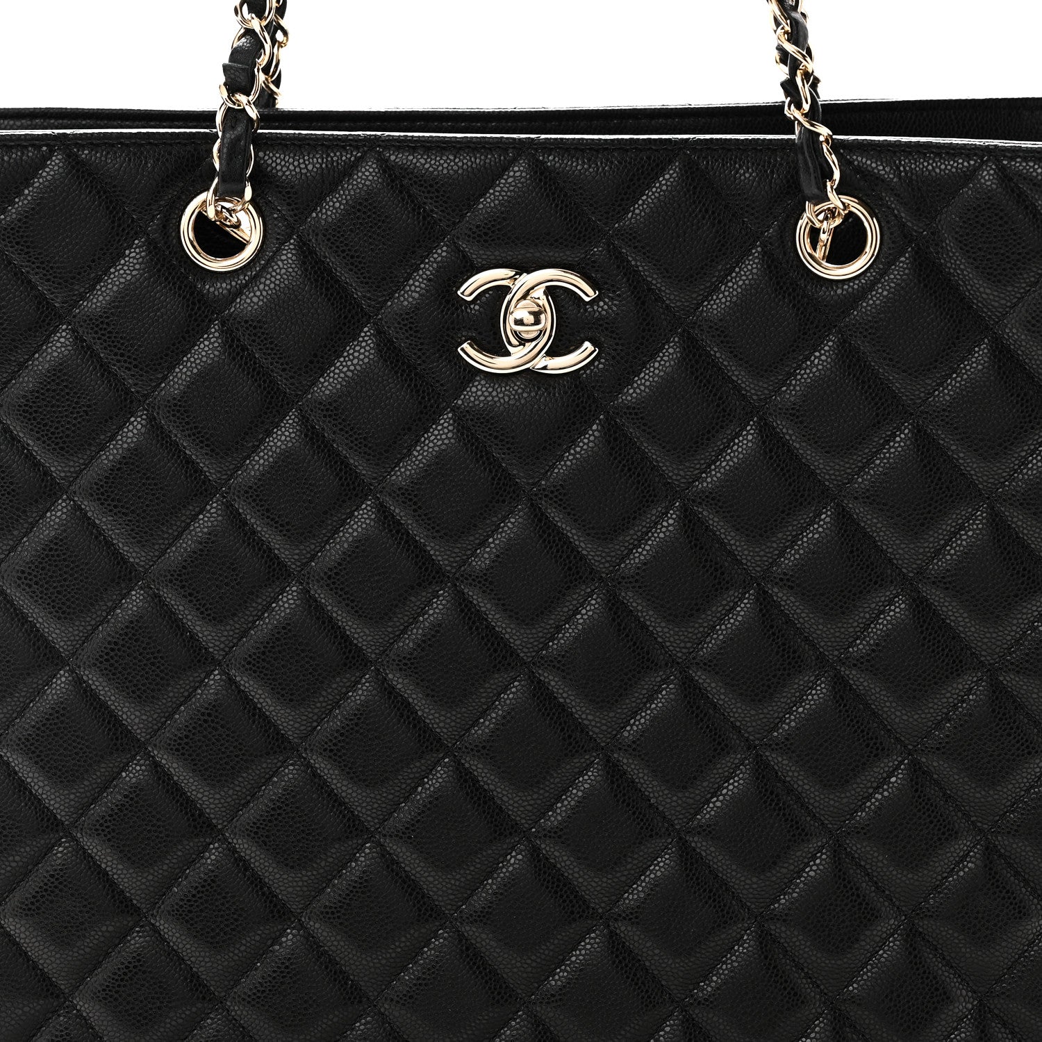 Chanel Caviar Quilted Large Classic Shopping Tote Black 8 of 10