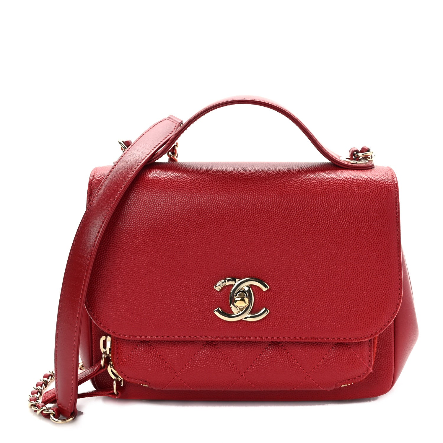 Chanel Caviar Quilted Small Business Affinity Flap Red 1 of 8