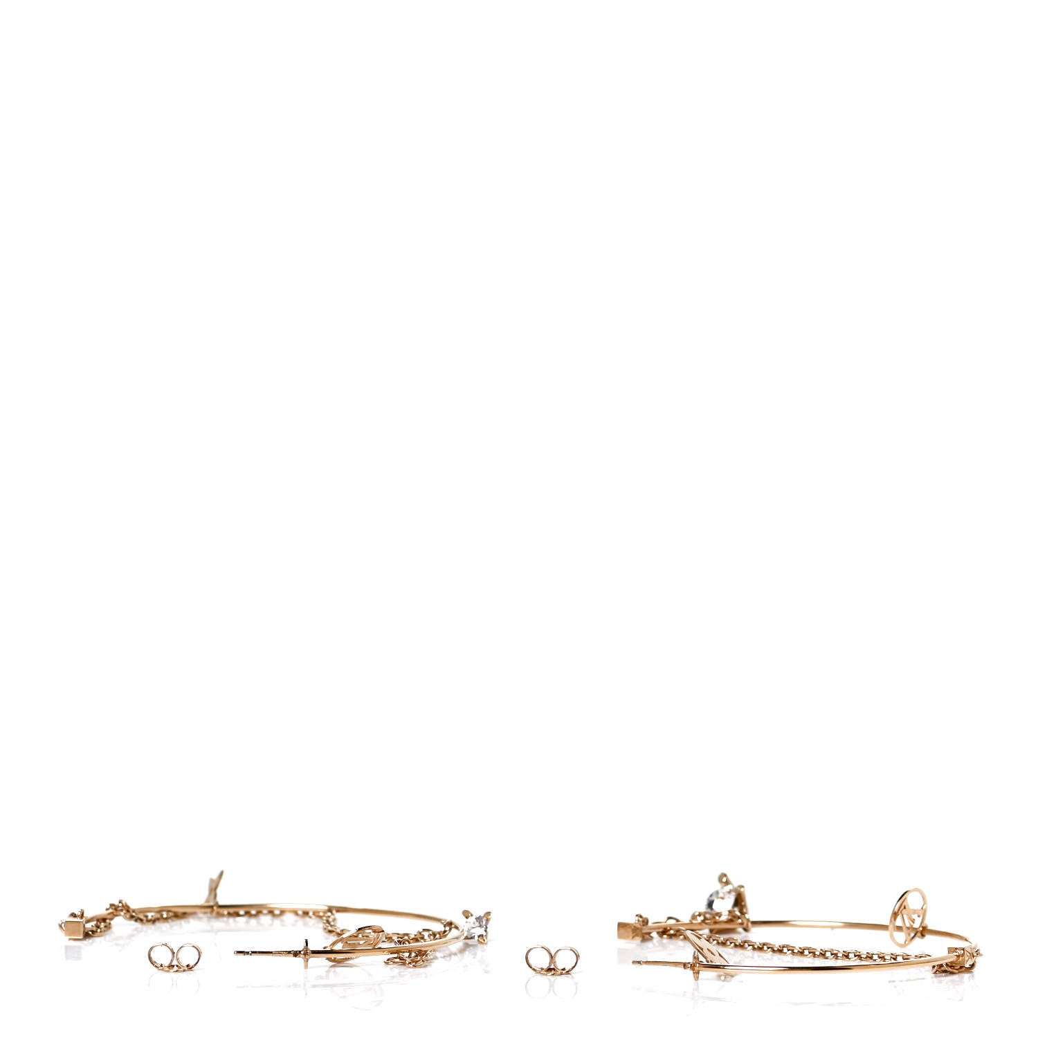 Louis Vuitton Roman Holidays Hoop Earrings Gold 3 of 5