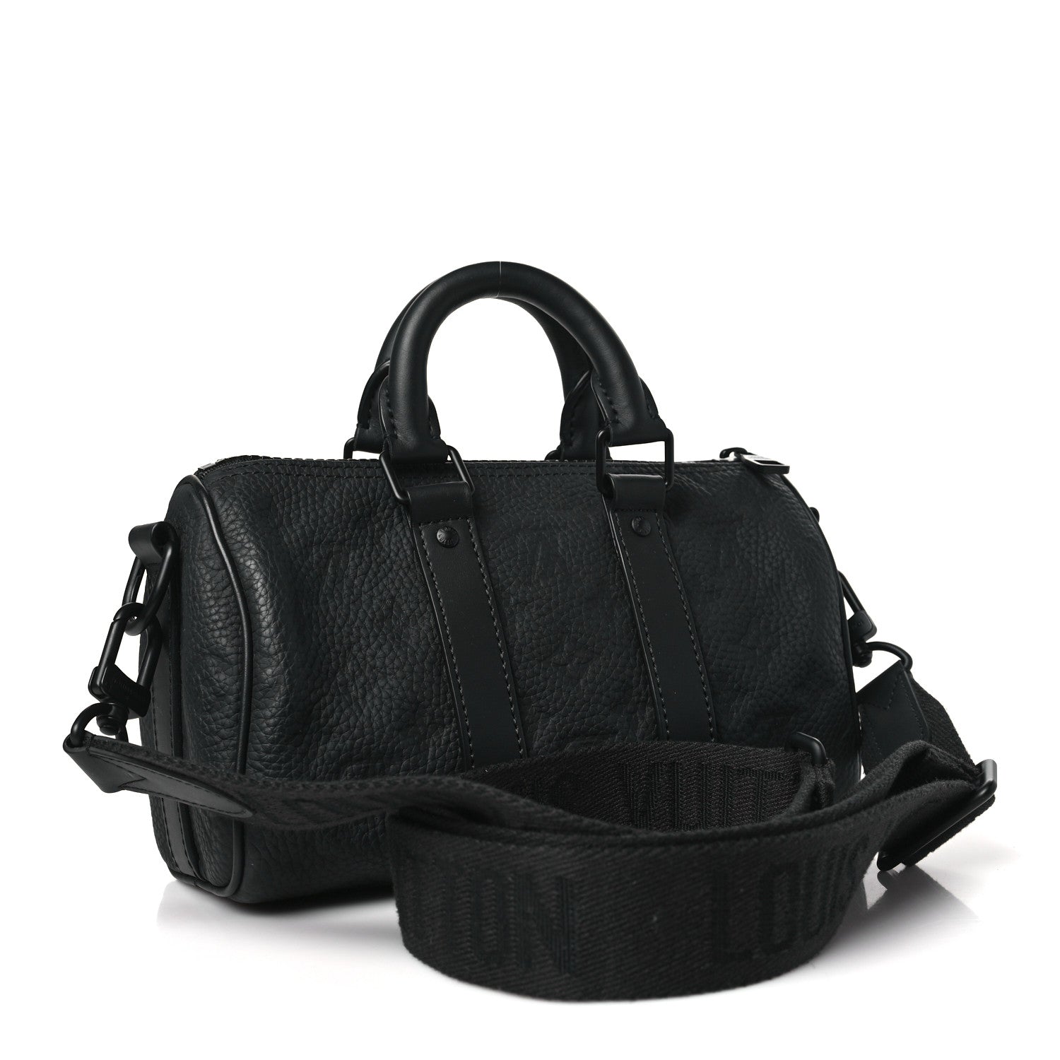 Louis Vuitton Monogram Taurillon Keepall Bandouliere 25 Black 3 of 9