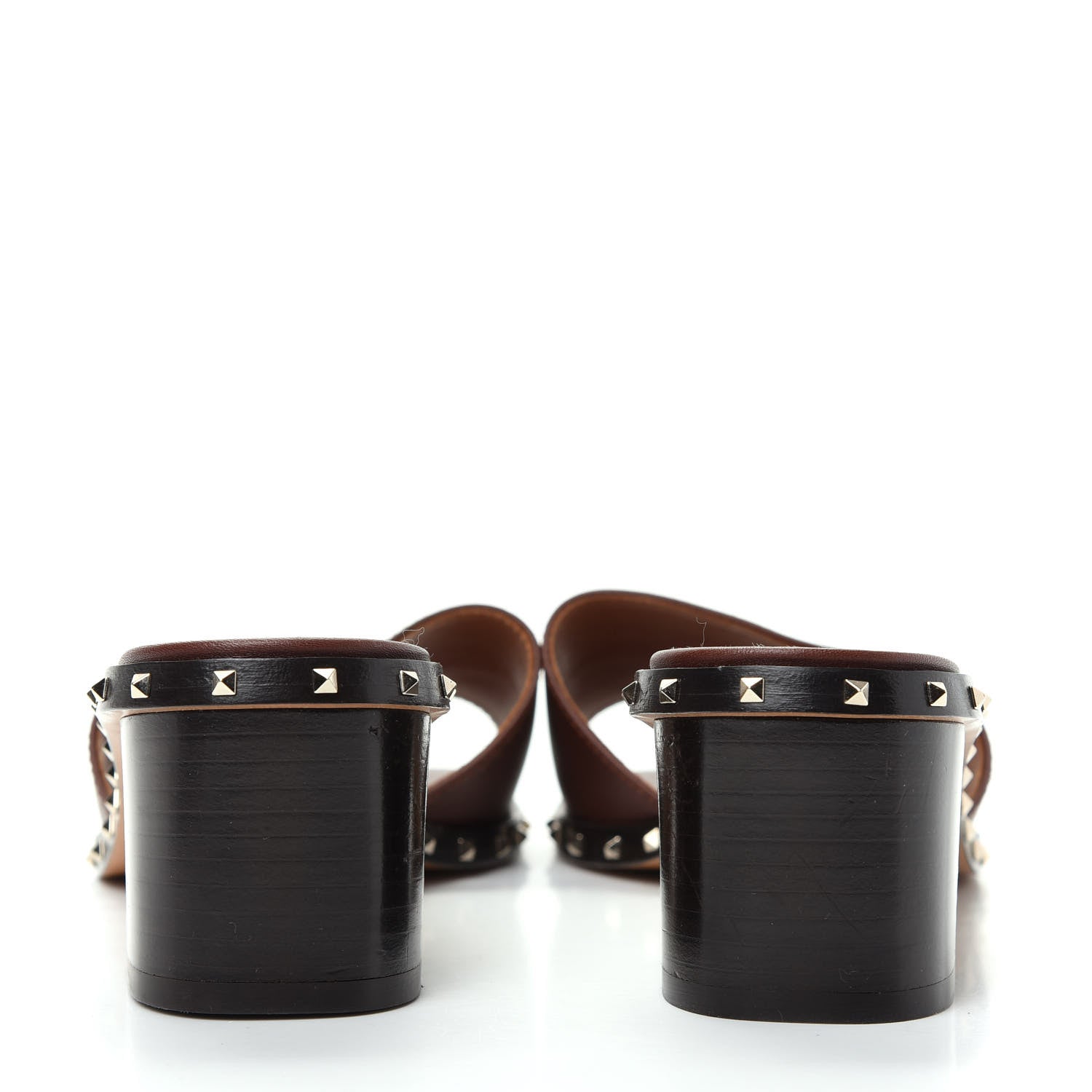 Valentino Garavani Nappa Soul Rockstud 55mm Slide Sandals 37 Brown 7 of 10