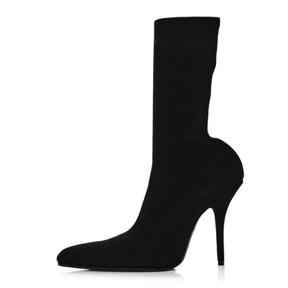 Balenciaga Jersey Crepe Round Toe Knife Booties 40 Black 1 of 7