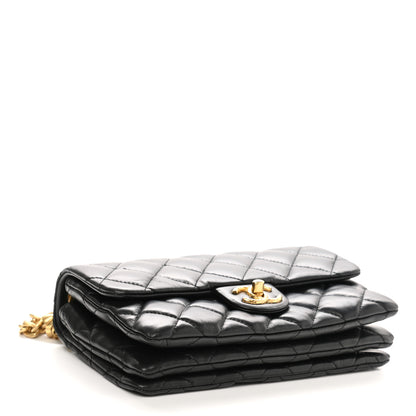 Chanel Lambskin Quilted Small Pillow Crush Flap Black 4 of 11