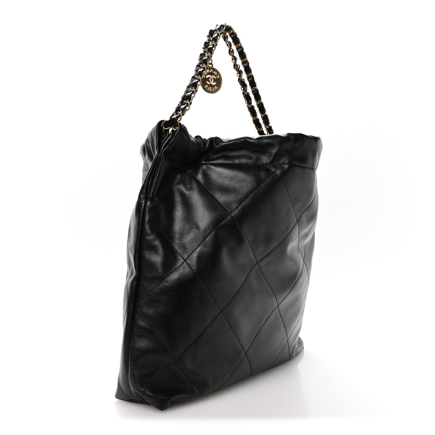 Chanel Shiny Calfskin Quilted Chanel 22 Black 4 of 11