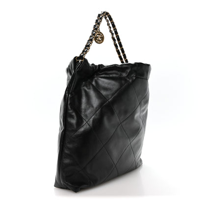 Chanel Shiny Calfskin Quilted Chanel 22 Black 4 of 11