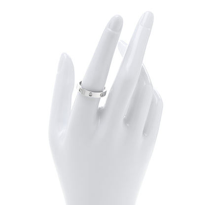 Cartier 18K White Gold 8 Diamond 4mm Wedding Band LOVE Ring 57 8 2 of 5