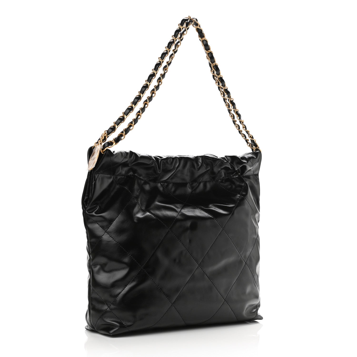 Chanel Shiny Calfskin Quilted Small Chanel 22 Black 4 of 11
