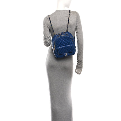 Chanel Caviar Quilted Large CC Day Backpack Blue 2 of 10