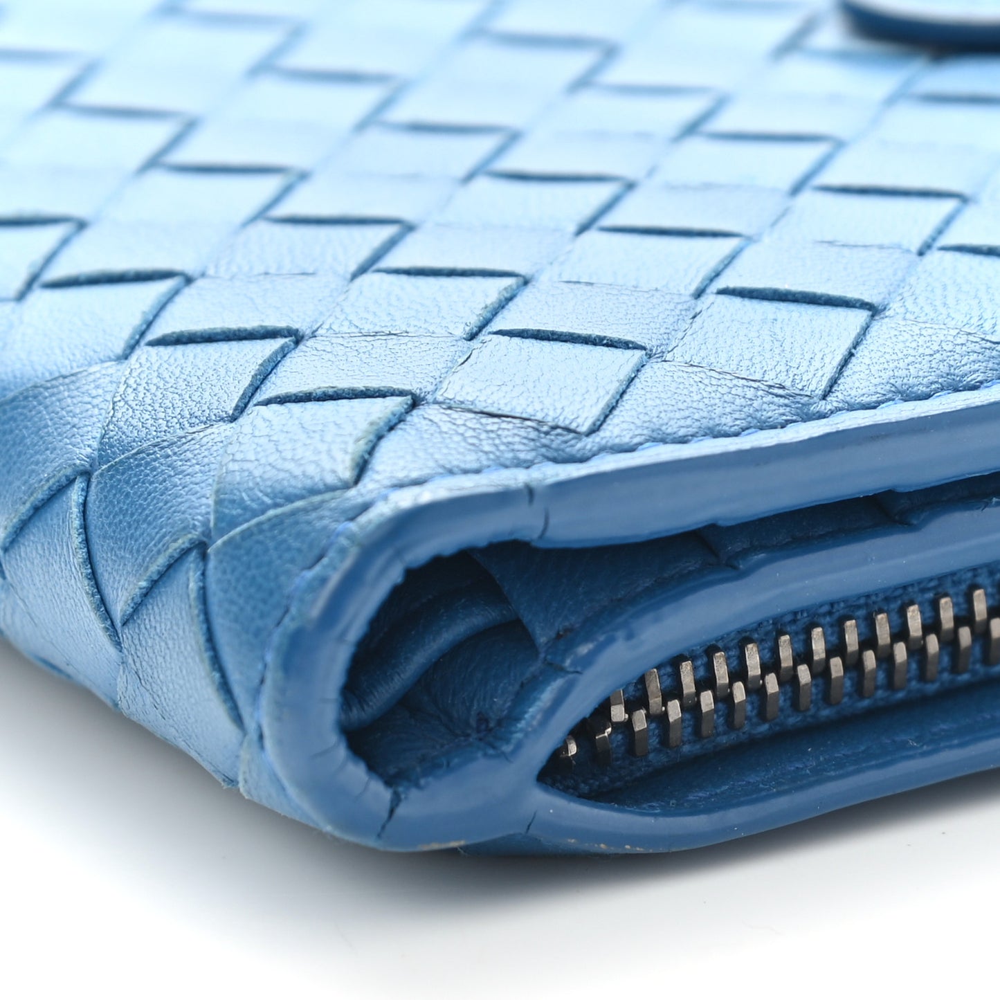 Nappa Intrecciato French Flap Wallet Electrique