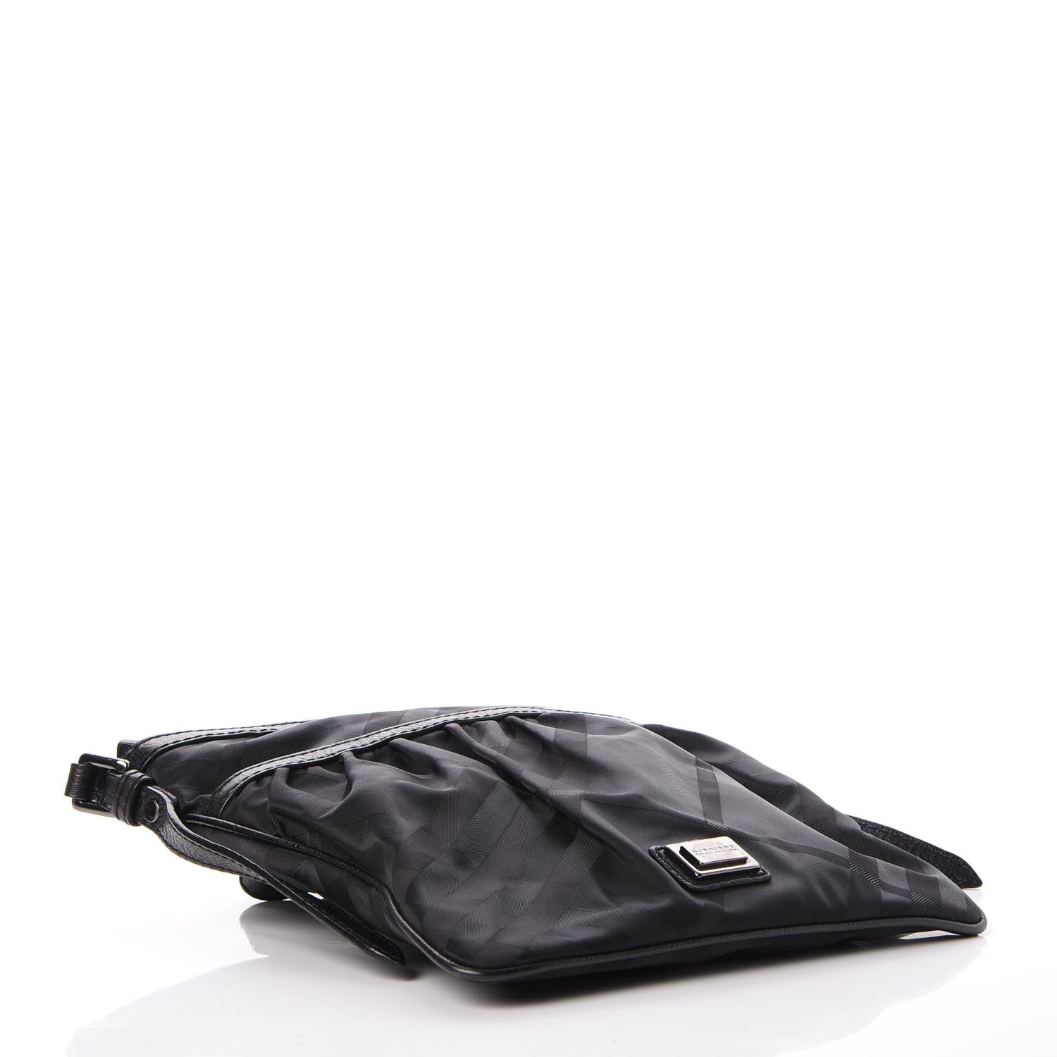 Burberry Nylon Check Crossbody Bag Black 3 of 9