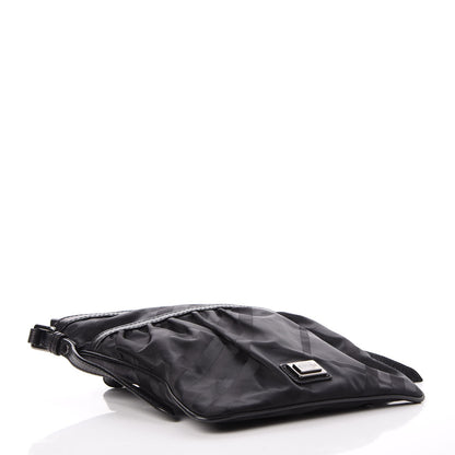 Burberry Nylon Check Crossbody Bag Black 3 of 9