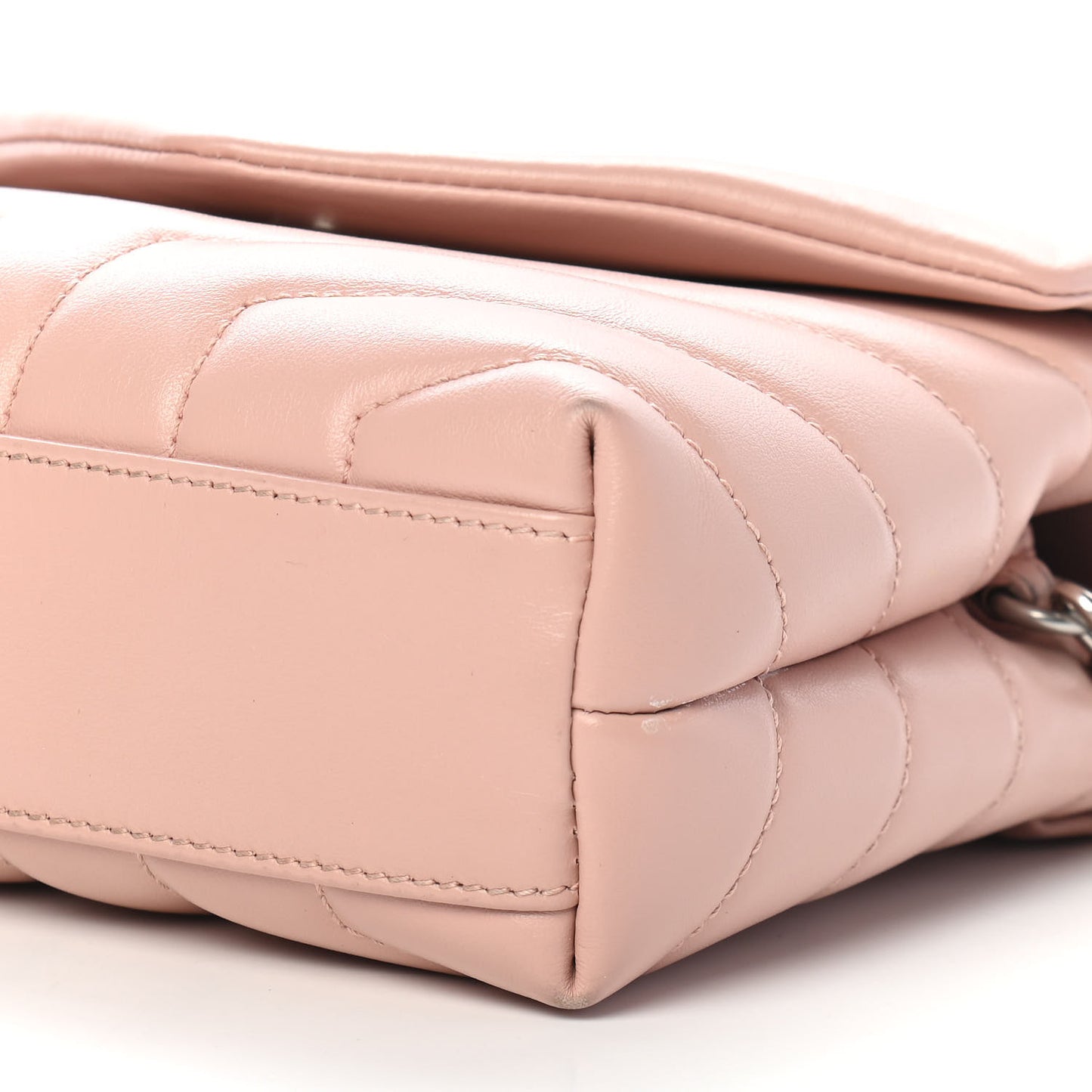 Calfskin Y Quilted Monogram Toy Loulou Chain Satchel Pale Pink