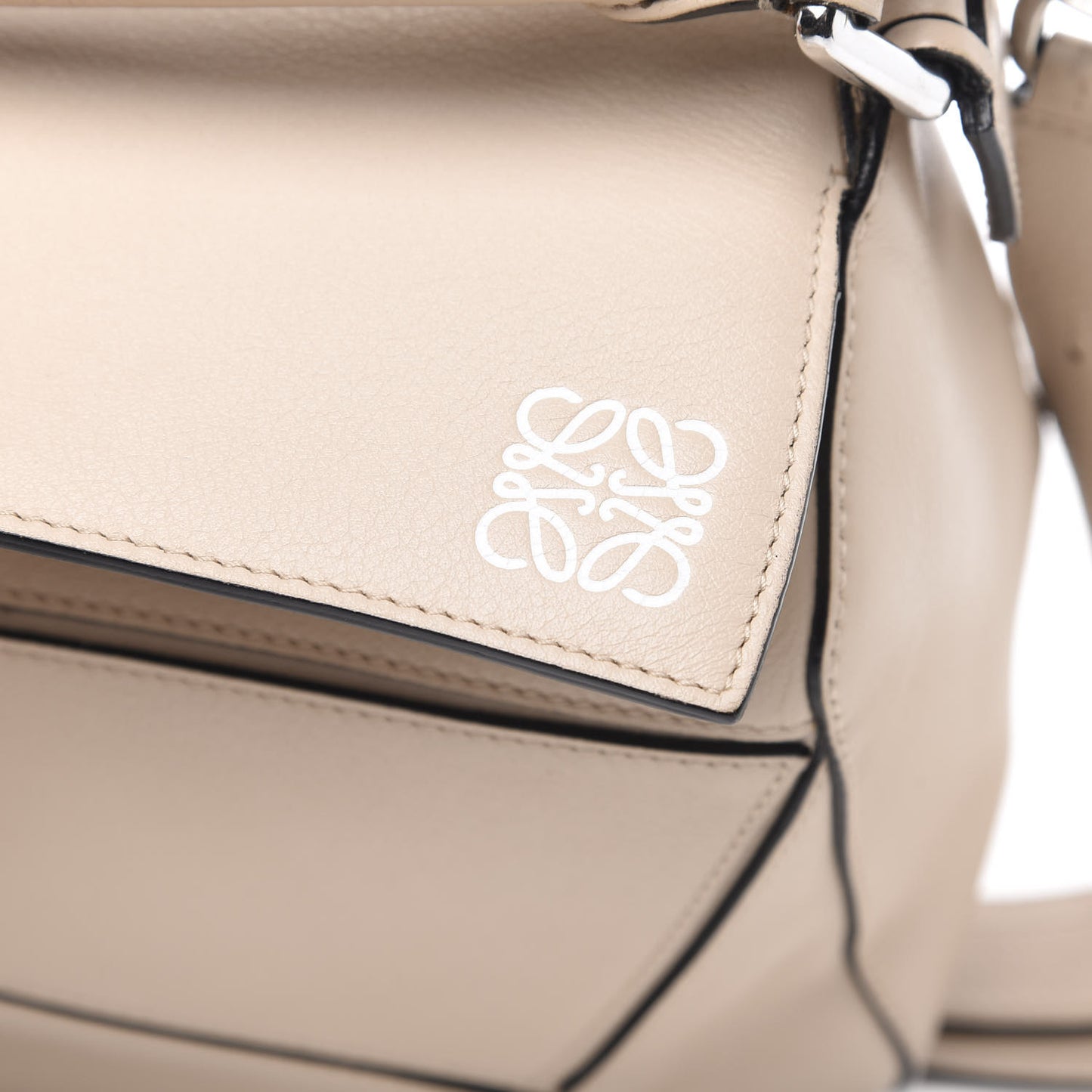 Calfskin Medium Puzzle Bag Light Oat