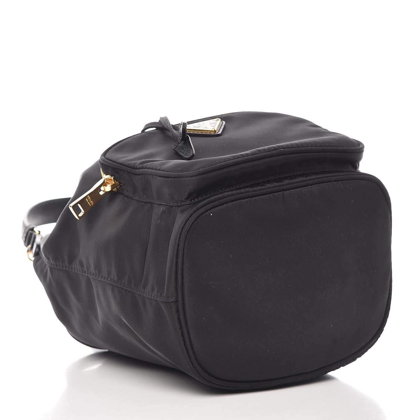 Saffiano Tessuto Nylon Mini Bucket Crossbody Bag Black