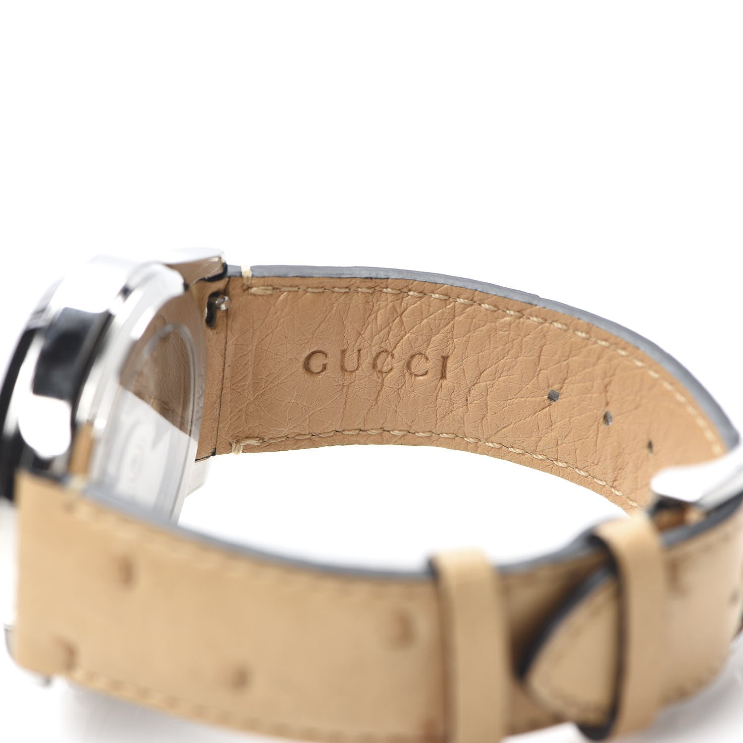Gucci Stainless Steel Ostrich Mother of Pearl 38mm G-Timeless Cat Automatic Watch 6 of 8